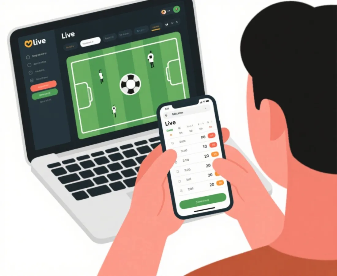 手机与电脑查看世界杯赛程及直播入口示意图