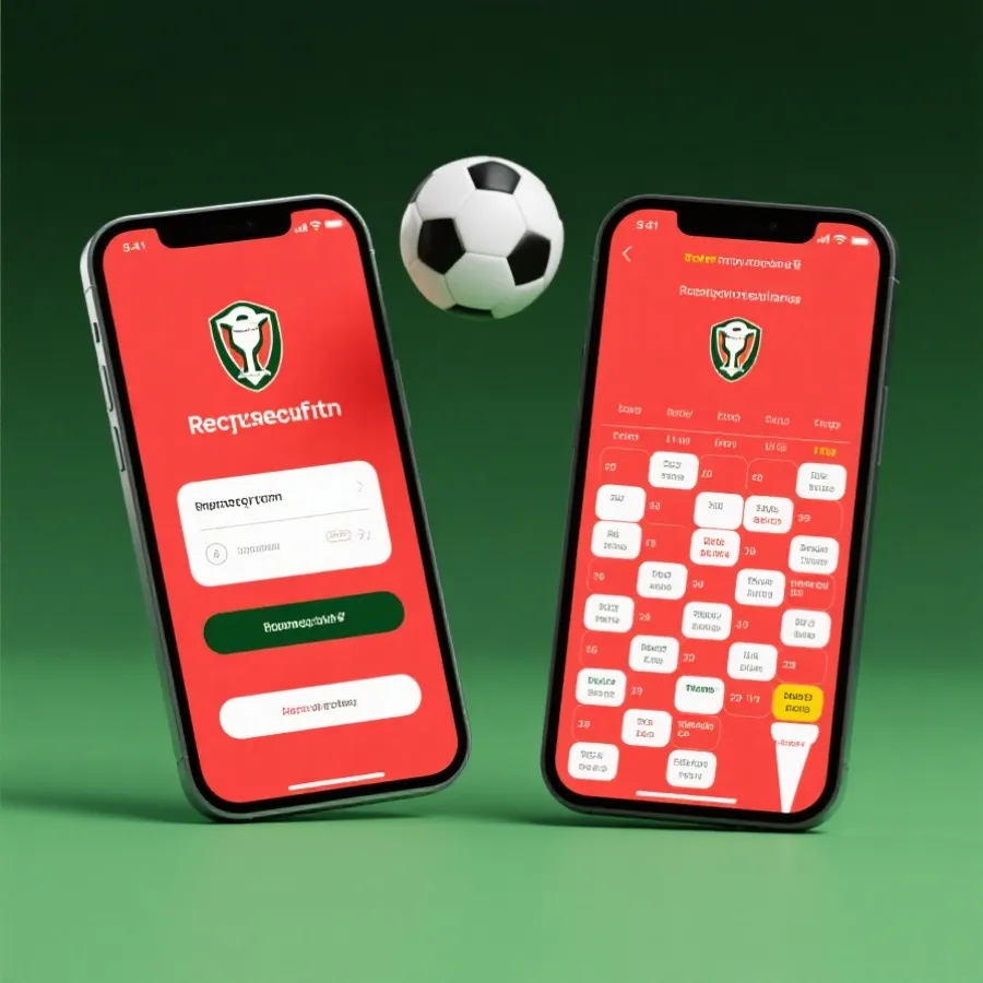 移动端平台注册与赛程浏览示意图